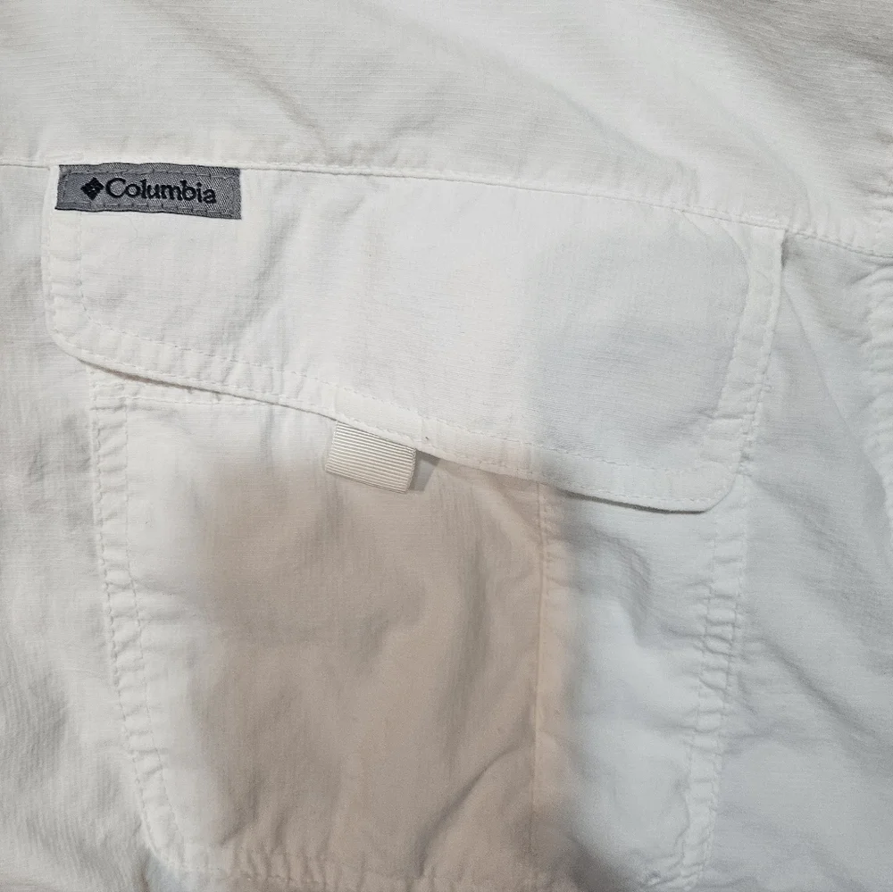 Columbia Titanium White Long Sleeve Outdoor Fishing Hiking Shirt XXL 2XT Nylon - Picture 2 of 8